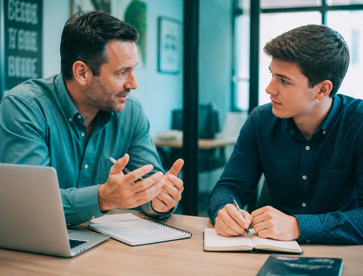 An Eleva Group manager coaching a team member in Miami
